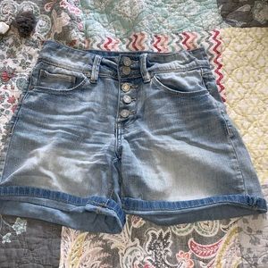 High waisted jean shorts
